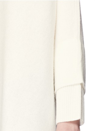 Detail View - Click To Enlarge - VINCE - Rib cuff V-neck wool-cashmere poncho