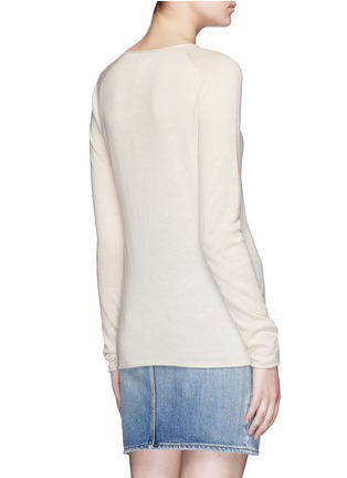 Back View - Click To Enlarge - VINCE - Rolled seam silk-cashmere sweater
