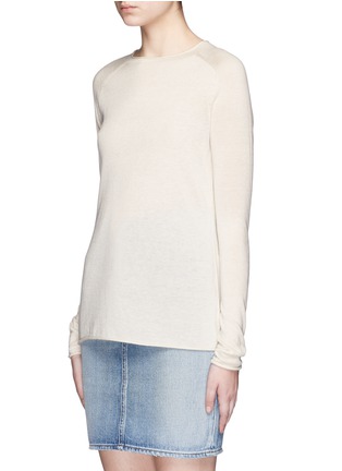 Front View - Click To Enlarge - VINCE - Rolled seam silk-cashmere sweater