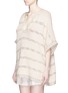 Front View - Click To Enlarge - VINCE - Speckle stitch stripe chunky knit sweater