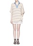 Figure View - Click To Enlarge - VINCE - Speckle stitch stripe chunky knit sweater