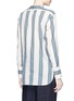 Back View - Click To Enlarge - VINCE - Multi stripe cotton-silk Henley shirt