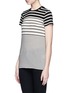 Front View - Click To Enlarge - VINCE - Ombré block stripe cotton-modal T-shirt