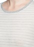 Detail View - Click To Enlarge - VINCE - Speed stitch stripe rolled sleeve T-shirt