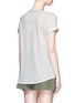 Back View - Click To Enlarge - VINCE - Speed stitch stripe rolled sleeve T-shirt