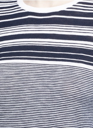 Detail View - Click To Enlarge - VINCE - Striped slub cotton sweater