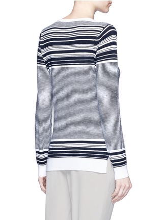 Back View - Click To Enlarge - VINCE - Striped slub cotton sweater