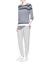 Figure View - Click To Enlarge - VINCE - Striped slub cotton sweater