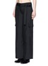Front View - Click To Enlarge - HELMUT LANG - Dupioni silk belted cargo pants