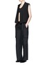 Figure View - Click To Enlarge - HELMUT LANG - Dupioni silk belted cargo pants
