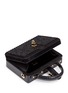 Detail View - Click To Enlarge - - - 'Dolce Box' strass suede snakeskin leather bag