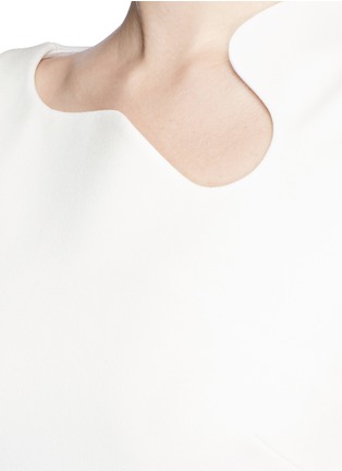 Detail View - Click To Enlarge - VICTORIA BECKHAM - Curved neckline matte crepe dress