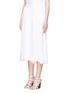 Front View - Click To Enlarge - VICTORIA BECKHAM - Crepe morocain pleated culottes