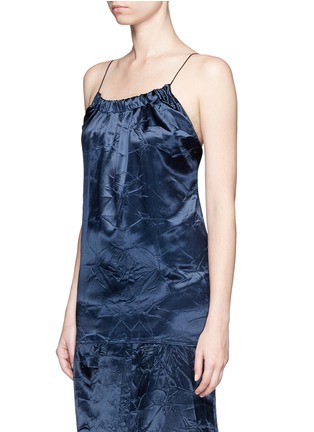 Front View - Click To Enlarge - VICTORIA BECKHAM - Crushed satin camisole top