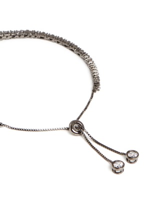 Detail View - Click To Enlarge - CZ BY KENNETH JAY LANE - 'Shamballa' graduated brilliant cut cubic zirconia bracelet