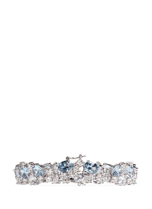 Back View - Click To Enlarge - CZ BY KENNETH JAY LANE - Stacked mix cubic zirconia bracelet