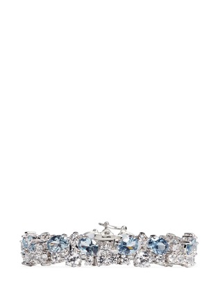 Main View - Click To Enlarge - CZ BY KENNETH JAY LANE - Stacked mix cubic zirconia bracelet