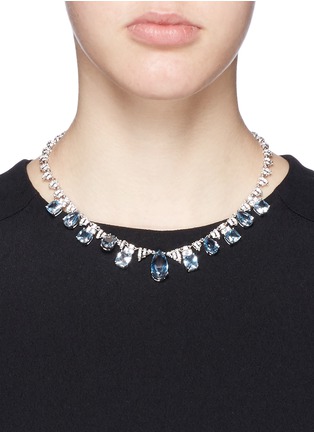Figure View - Click To Enlarge - CZ BY KENNETH JAY LANE - Cubic zirconia pavé fringe necklace
