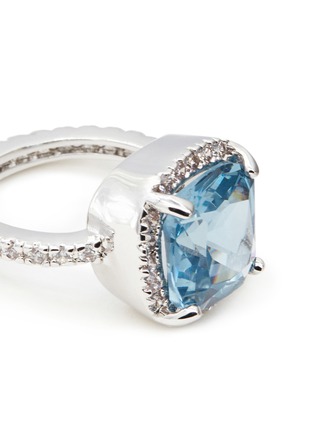 Detail View - Click To Enlarge - CZ BY KENNETH JAY LANE - Cushion cut cubic zirconia ring