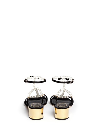 Back View - Click To Enlarge - RENÉ CAOVILLA - Faux pearl caged sandals