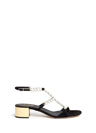 Main View - Click To Enlarge - RENÉ CAOVILLA - Faux pearl caged sandals