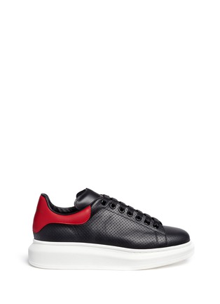 Main View - Click To Enlarge - ALEXANDER MCQUEEN - 'Oversized Sneaker' in perforated leather