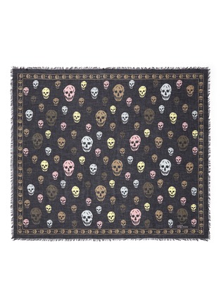 Main View - Click To Enlarge - ALEXANDER MCQUEEN - Classic skull silk-modal scarf