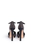 Back View - Click To Enlarge - ALEXANDER MCQUEEN - Eyelet stud mix leather peep toe sandals