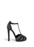 Main View - Click To Enlarge - ALEXANDER MCQUEEN - Eyelet stud mix leather peep toe sandals