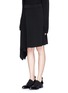 Front View - Click To Enlarge - NEIL BARRETT - Engineered rib knit asymmetric flare skirt