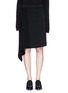 Main View - Click To Enlarge - NEIL BARRETT - Engineered rib knit asymmetric flare skirt