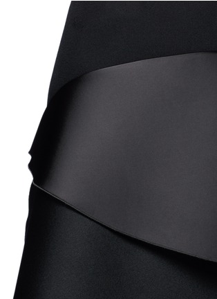 Detail View - Click To Enlarge - NEIL BARRETT - Scuba jersey ruffle virgin wool skirt