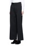 Front View - Click To Enlarge - NEIL BARRETT - Virgin wool blend twill slouch fit pants