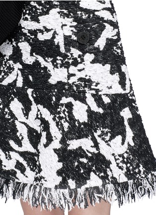 Detail View - Click To Enlarge - NEIL BARRETT - Camouflage jacquard bouclé skirt