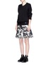 Figure View - Click To Enlarge - NEIL BARRETT - Camouflage jacquard bouclé skirt