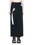 Main View - Click To Enlarge - ACNE STUDIOS - 'Kye Str Cr' buckled ruche crepe skirt