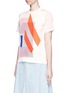 Front View - Click To Enlarge - ACNE STUDIOS - 'Basil' geometric intarsia knit T-shirt