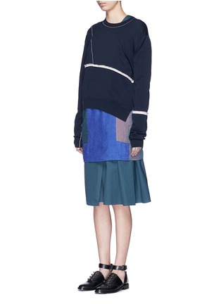 Figure View - Click To Enlarge - ACNE STUDIOS - 'Caiola' patchwork linen shirting dress