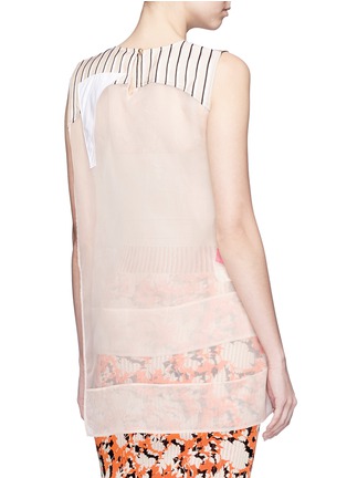 Back View - Click To Enlarge - ACNE STUDIOS - 'Gladis' Cubist effect patchwork organza tabard top