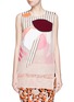 Main View - Click To Enlarge - ACNE STUDIOS - 'Gladis' Cubist effect patchwork organza tabard top