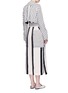 ACNE STUDIOS - 'Verna' variegated stripe linen blend trench coat