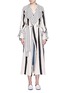 Main View - Click To Enlarge - ACNE STUDIOS - 'Verna' variegated stripe linen blend trench coat