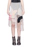 Main View - Click To Enlarge - ACNE STUDIOS - 'Karan Patch' Cubist effect patchwork organza skirt