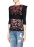 Front View - Click To Enlarge - MC Q - Pixel leopard wool knit sweater