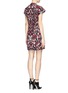 Back View - Click To Enlarge - MC Q - Cap sleeve pixel leopard print dress