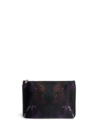 Main View - Click To Enlarge - ALEXANDER MCQUEEN - Moth print silk satin pouch