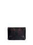 Main View - Click To Enlarge - ALEXANDER MCQUEEN - Moth print silk satin pouch