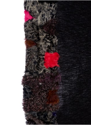 Detail View - Click To Enlarge - CUTULI CULT - Fur panel modal-cashmere scarf