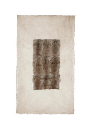 Main View - Click To Enlarge - CUTULI CULT - Rabbit fur panel modal-cashmere scarf