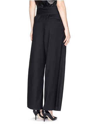 Back View - Click To Enlarge - MS MIN - Paperbag waist wool twill pants